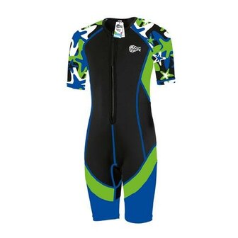 wetsuit - kind -blauw/groen
